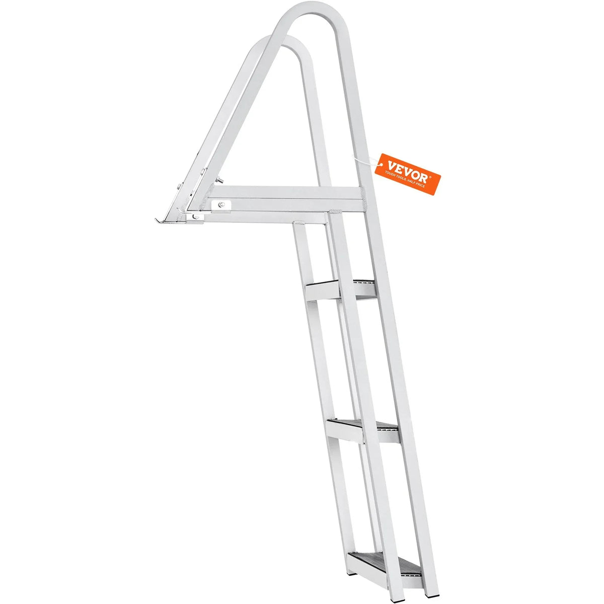 Lakes, Dock Capacity, Ladder Nonslip VEVOR Marine Boats, & Access Steps, 350 lbs Simple Removable Aluminum with Wide for 3-Step - Alloy 4'' Installation Pools