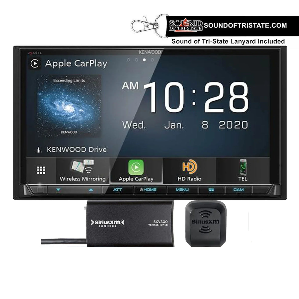 SXV300V1 Kenwood DMX907S SiriusXM Digital with Receiver 6.95"