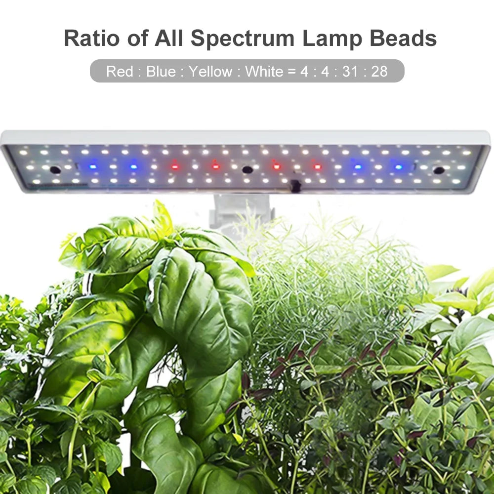Kitchen Hydroponic Height LED Perfect and for Smart Indoor Office, with Adjustable Home, Garden – and Pinnaco Kit Timing