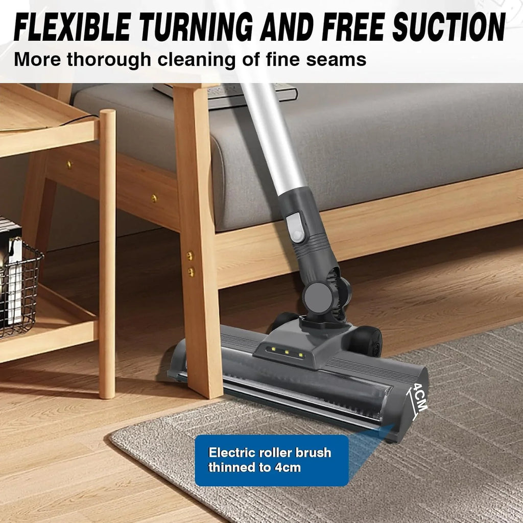 Carpet Runtime, Quiet Lightweight Floor 2.0Ah Hair Vacuum Household for Battery 35Mins in1 Cleaner Pet Cleaner, Suction, Stick Hardwood Cordless Max 22000Pa Cordless 4 Vacuum Vacuum with