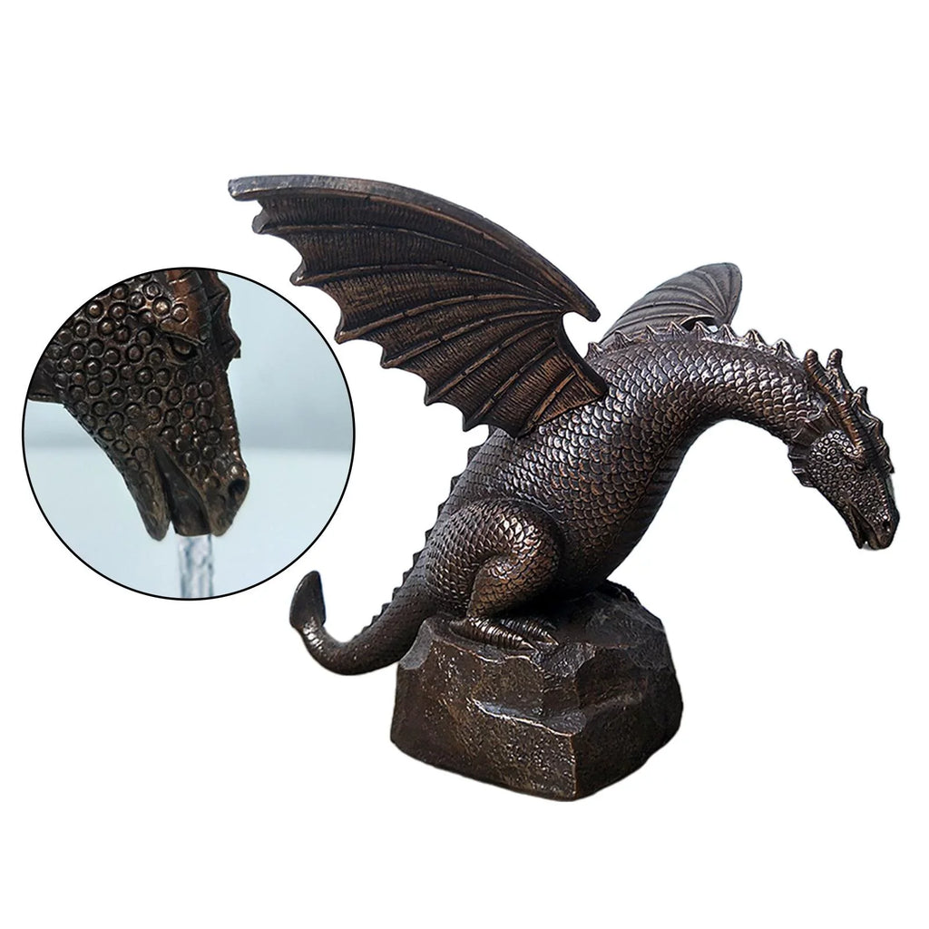 Shape Sculpture, Garden Decor Sculpture Outdoor Creative fountain Decorative Waterscape Statue Dragon Dragon Decoration