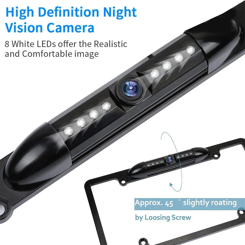 '- Cam Wired Cars Angle for - Waterproof View KingFurt Night American Universal IP68 Backup - Vision Viewing Camera Rear 170°