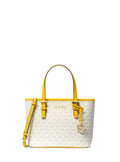Bag Yellow Set Jet Kors Logo (Jasmine Multi) Extra-Small Travel Tote Women's Top-Zip Michael