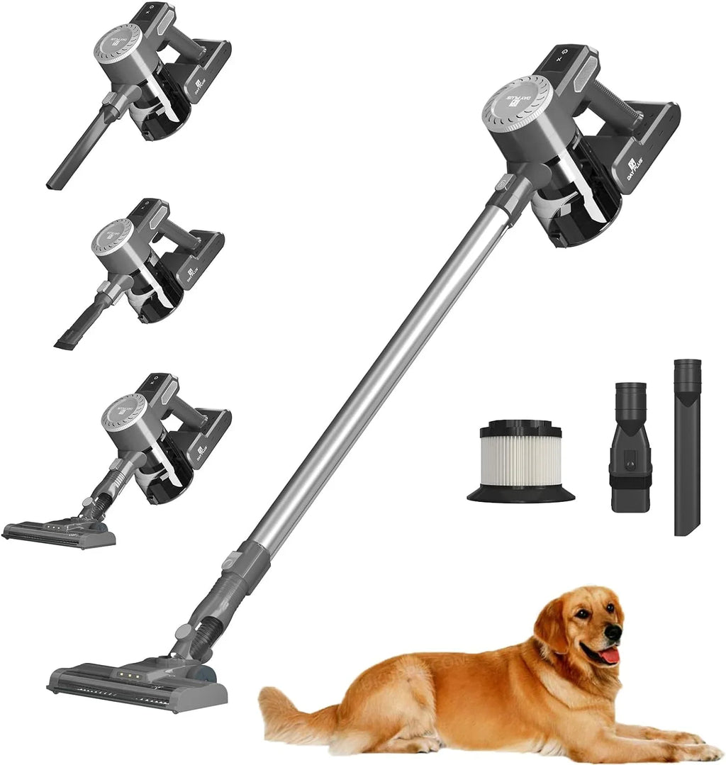 Carpet Runtime, Quiet Lightweight Floor 2.0Ah Hair Vacuum Household for Battery 35Mins in1 Cleaner Pet Cleaner, Suction, Stick Hardwood Cordless Max 22000Pa Cordless 4 Vacuum Vacuum with