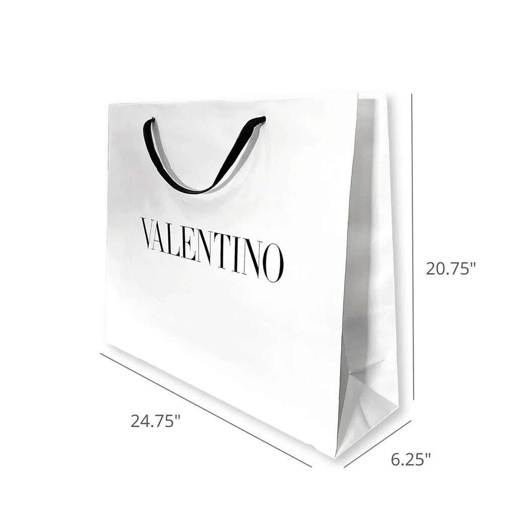 Packaging Bag Gift Designer Shopping Paper Logo White Large Valentino