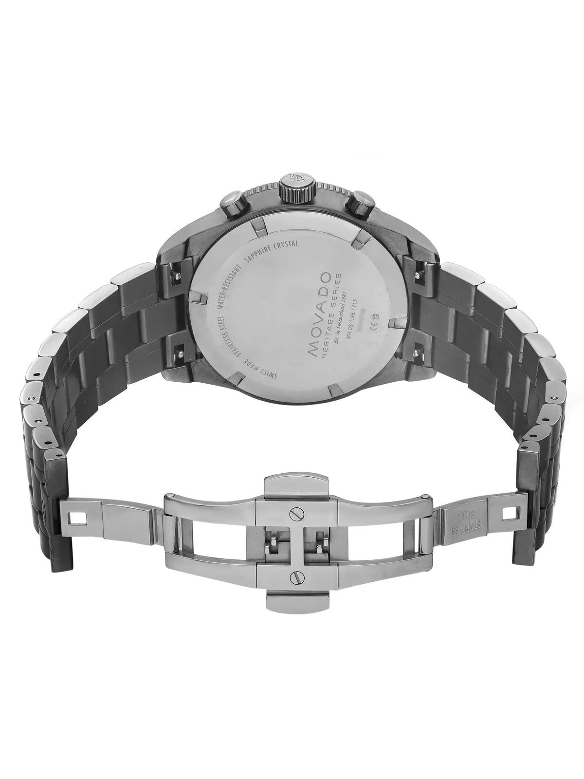 Movado Pre-owned 42mm (Good) Chronograph Men Steel Quartz Watch Heritage 3650102