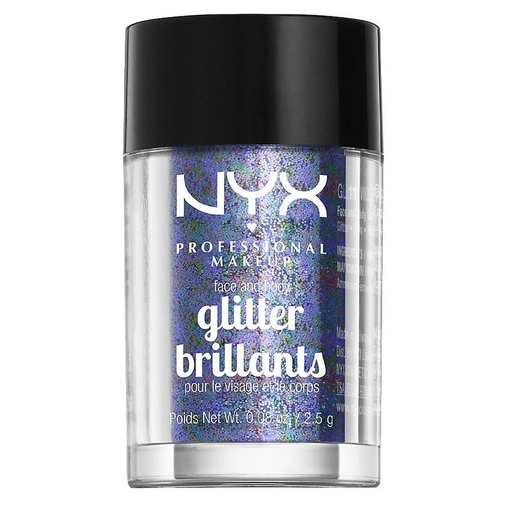 Violet Glitter, of Pack & Face Makeup Body 0.08 2 oz NYX Professional