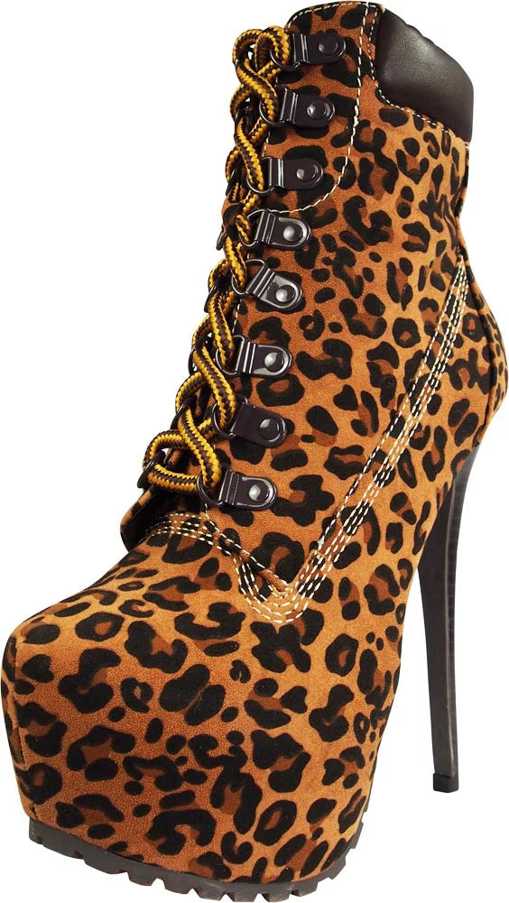 Breckelles Blazer-11 Women Leopard 39221-6.5B(M)US Boots