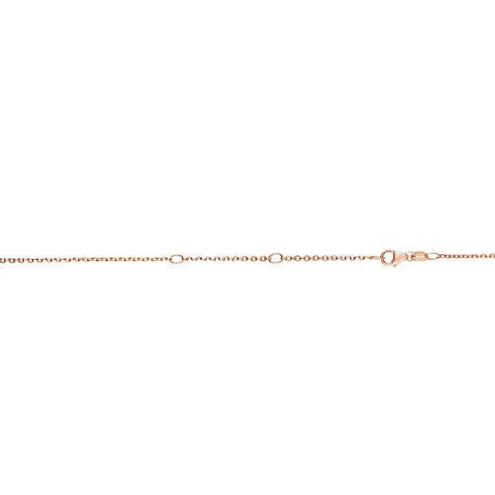 Chain Inches, Gold 16-18 0.6mm 14k Extendable Rose Cable Lobster Claw Necklace, 1.2gr.