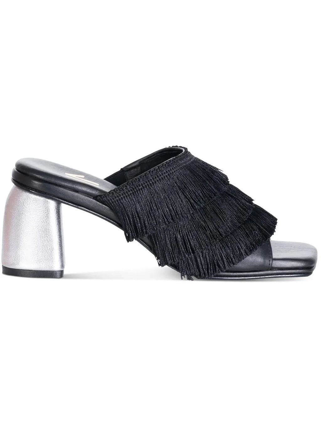 Cha Leather Womens Heel Cobos Cha Silvia Fringe Block