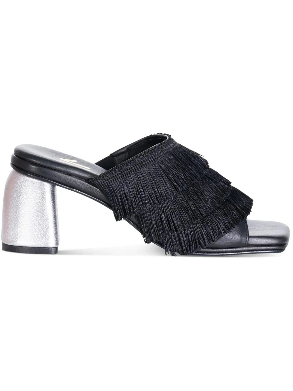Cha Leather Womens Heel Cobos Cha Silvia Fringe Block