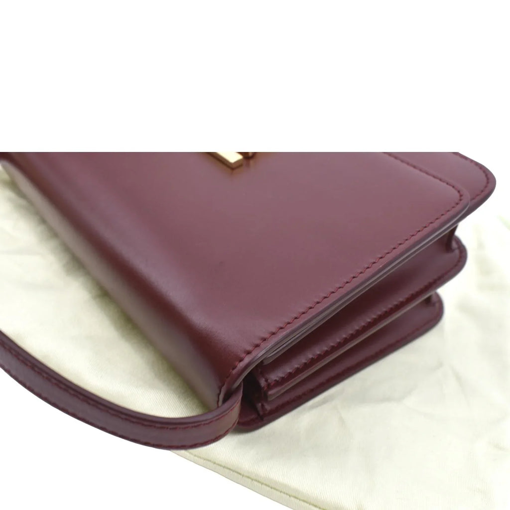 Shoulder Red Bag Leather BURBERRY Lola Tb Pre-owned