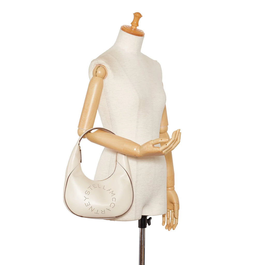 Vegetarian Fabric Authenticated Linea Bag (Good) Shoulder Logo Brown Pre-Owned Unisex McCartney Polyester Stella