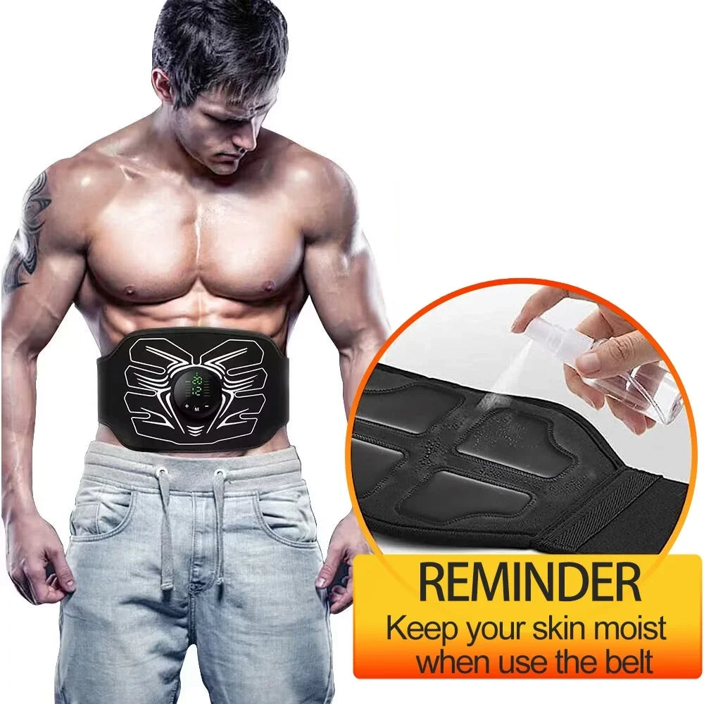 Muscle for Office Machine,Abdominal Ab Home Equipment Portable Stimulator Fitness Workout Toning Abdomen Stimulator,Ab Belt ABS Workout
