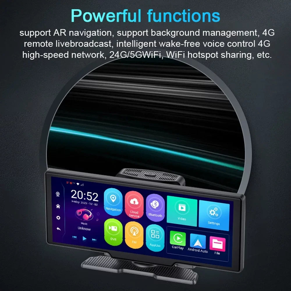 Car Recorder System Degree Night 10.26in Video Positioning Lens walmeck 170 Multi-language DVR Navigation Car Auto Cam Car Angle Viewing Dual Global Recorder Dash Wide