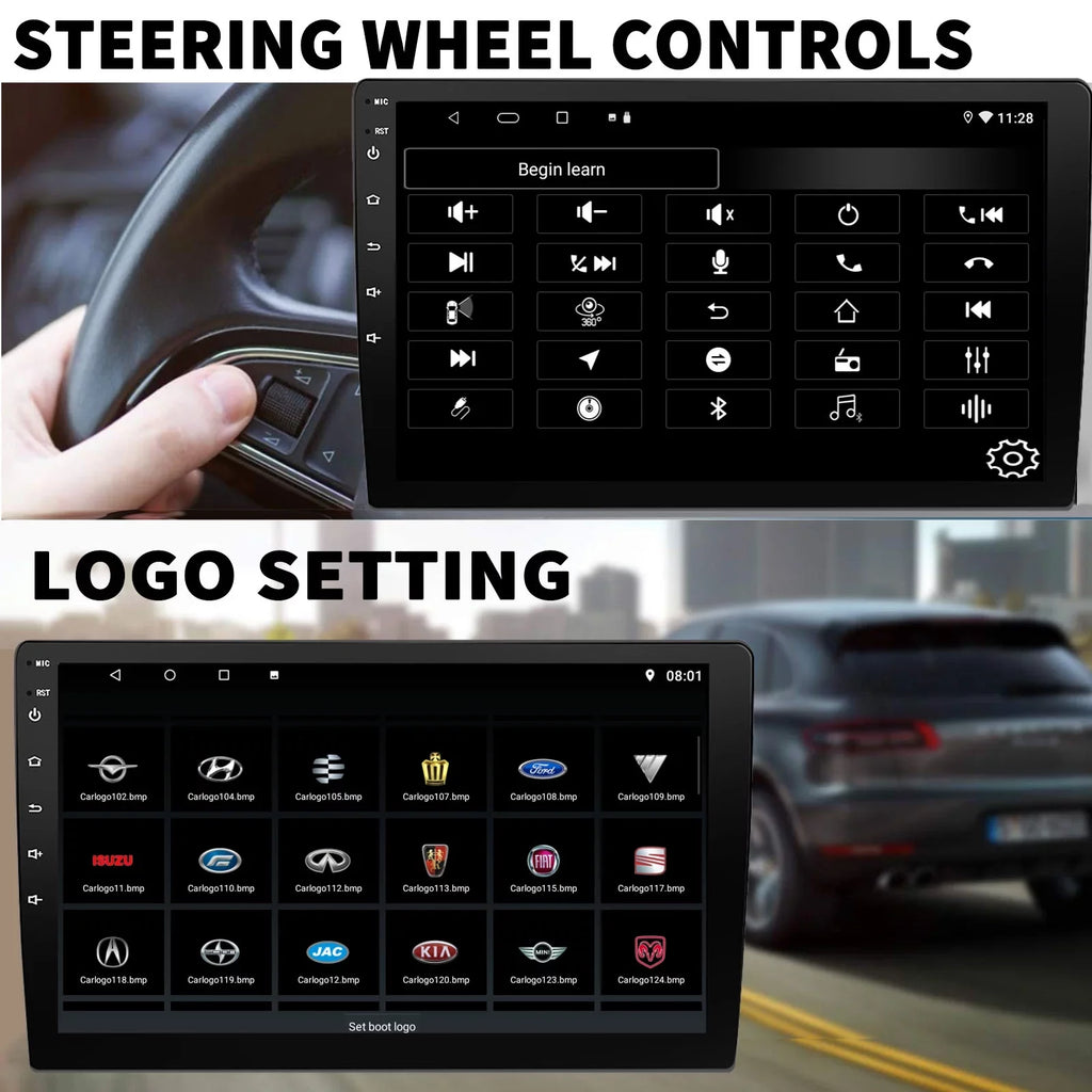 Touchscreen Double Binize Radio 9 Inch Navigation camera, Car Backup Apple control, Stereo 10 GPS Car Din CarPlay&Android with Compatible Auto Bluetooth,SW Android with