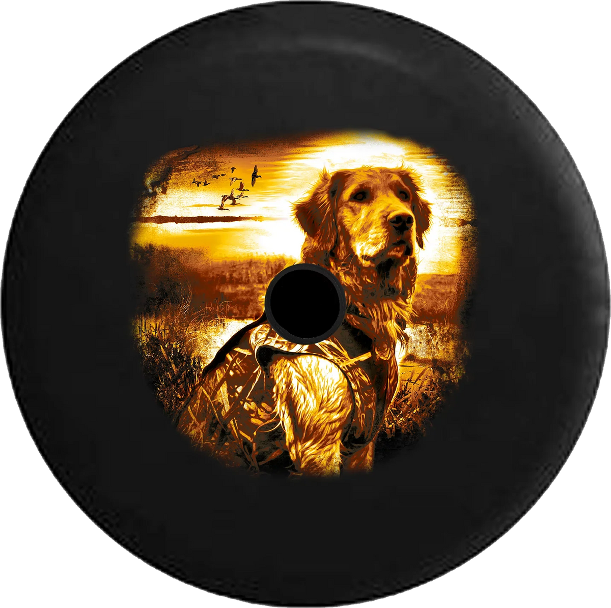 JL 2019 Hunting Camera RV Golden 33 Cover Tire Sunset Wrangler Retreiver for Spare Dog Jeep 2018 Bird Backup Inch