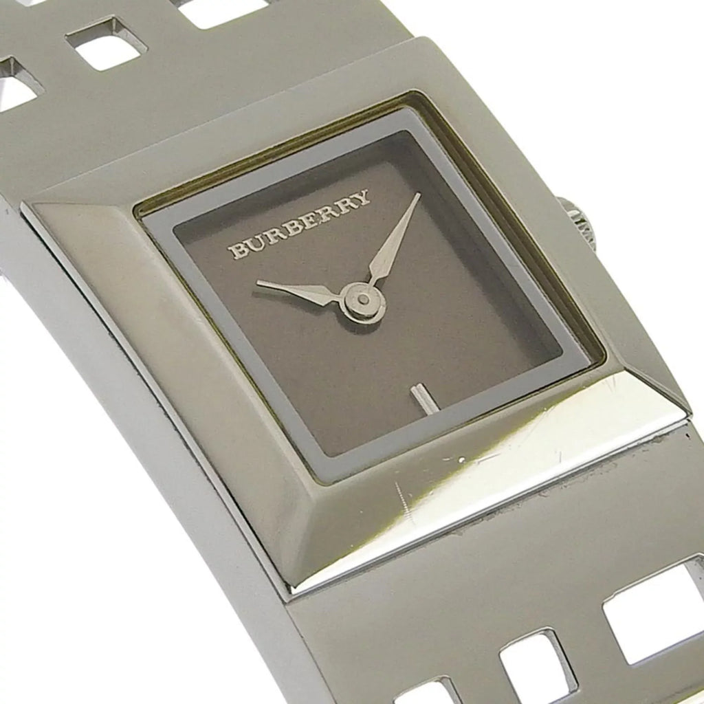 Brown Steel BU4701 Display BURBERRY Ladies Analog Heritage (Fair) Dial Pre-Owned Burberry Quartz Silver Bangle Stainless Watch
