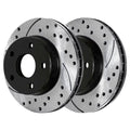 2.0L Brake 1.8L AutoShack FWD 2011 Rotors Driver Pair AWD Passenger 2008-2017 for of PR63039LR Slotted 2012 2 Mitsubishi and Front Lancer Side Drilled 2007-2010 Dodge Replacement Caliber 2.4L
