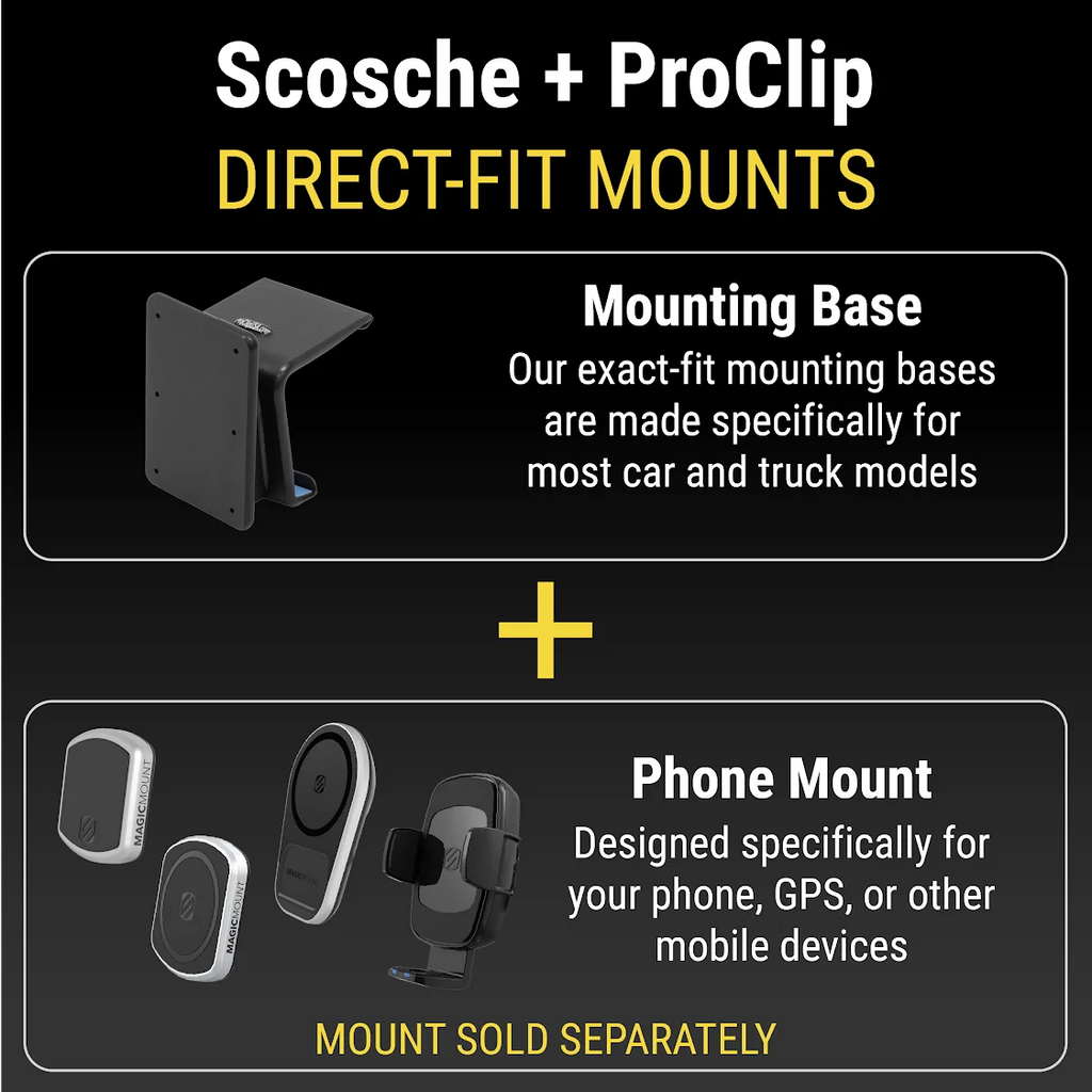 2010-2023 Toyota Compatible (Mounting PC854490 with Base Center 4Runner Dash ProClip Trucks Only Mount Scosche