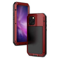 13 Shockproof Glass Scratch Grade Pro Military Aluminum (Red) Protection, and Rugged Outdoor Metal Duty Case Travel Gorilla Resistant Heavy iPhone