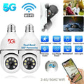 Two Surveillance Bulb Socket Bulb 2.4Ghz Vision/Light Wi-Fi Talk/Night Way &5Ghz 360° Wireless Motion Light Detector Camera IZENGATE E27 2Pack Camera Camera