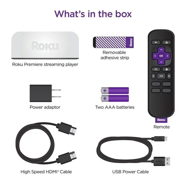 Enabled Remote Premium Media Streaming Speed and Premiere Wi-Fi® HDMI® + | Player Tigology with 4K/HDR Simple Cable High Accessories Roku
