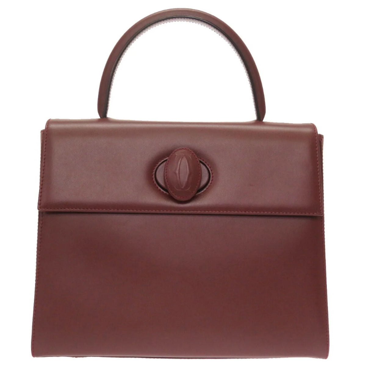 red line Cartier (Good) handbag must Pre-Owned bordeaux leather
