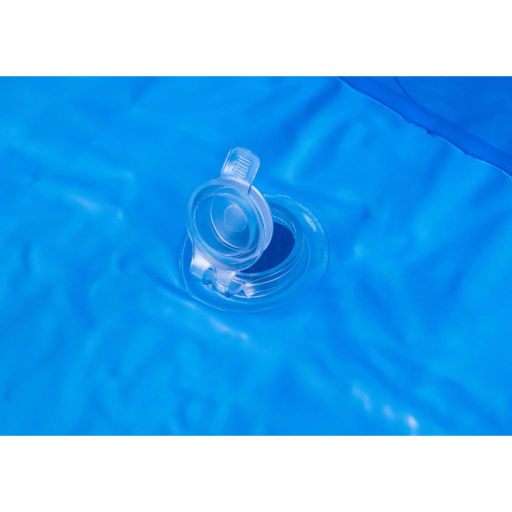 Central White and Inflatable Pool 10' Blue Swimming Pool Rectangular