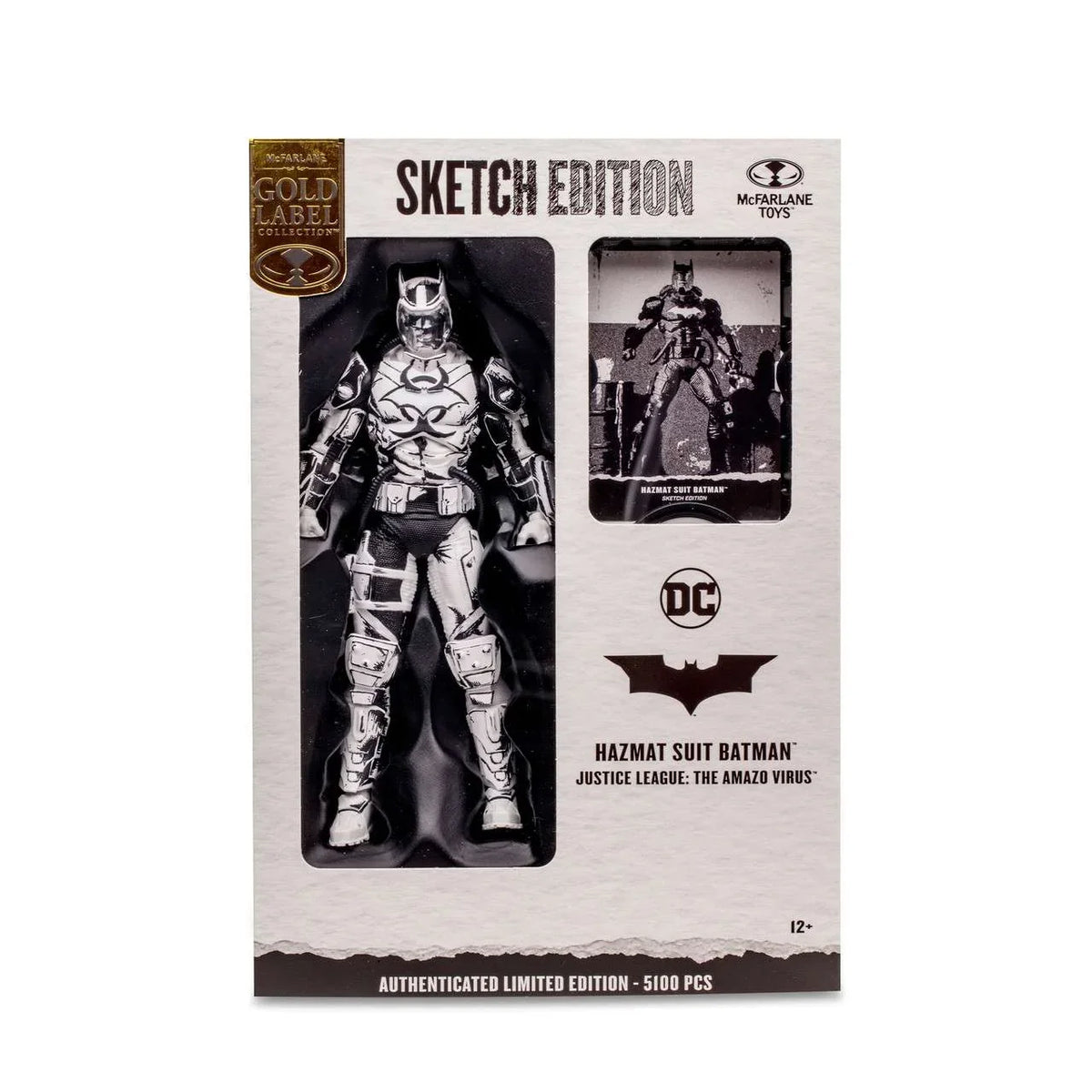 Justice Label The Suit McFarlane Amazo Virus) Batman Edition, (Sketch League: Gold DC Collection Figure Hazmat Action
