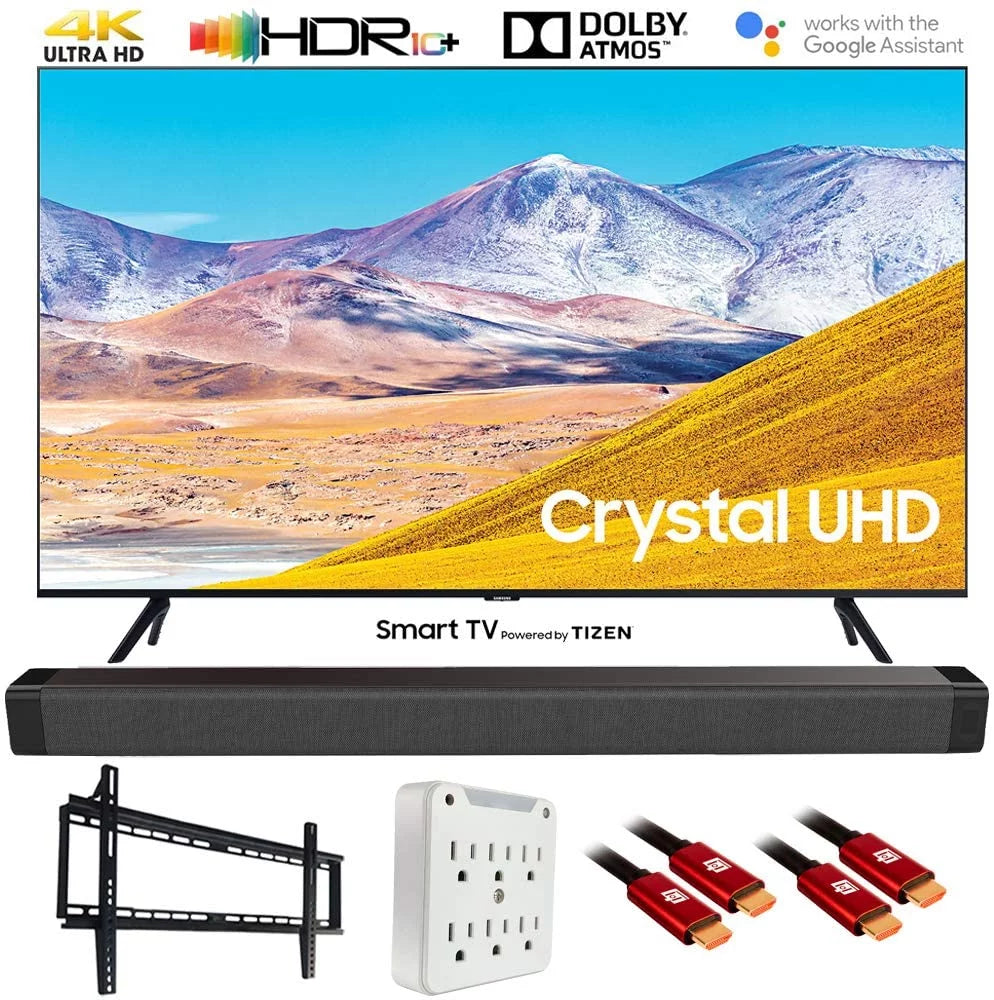 85TU8000 Soundbar, Inch Deco TU8000 TV Model) LED TV) (2020 Home (UN85TU8000FXZA Ultra HDMI Bundle Mount UN85TU8000 Gear 85 with Theater 4K Cable and Smart HD Samsung Accessory Kit Wall 85"