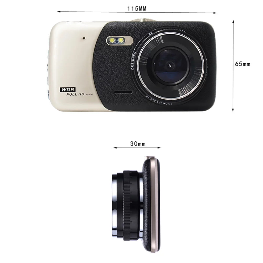 recording driving double 1080P front rear HD recorder vision car recorder CAR and night DVR