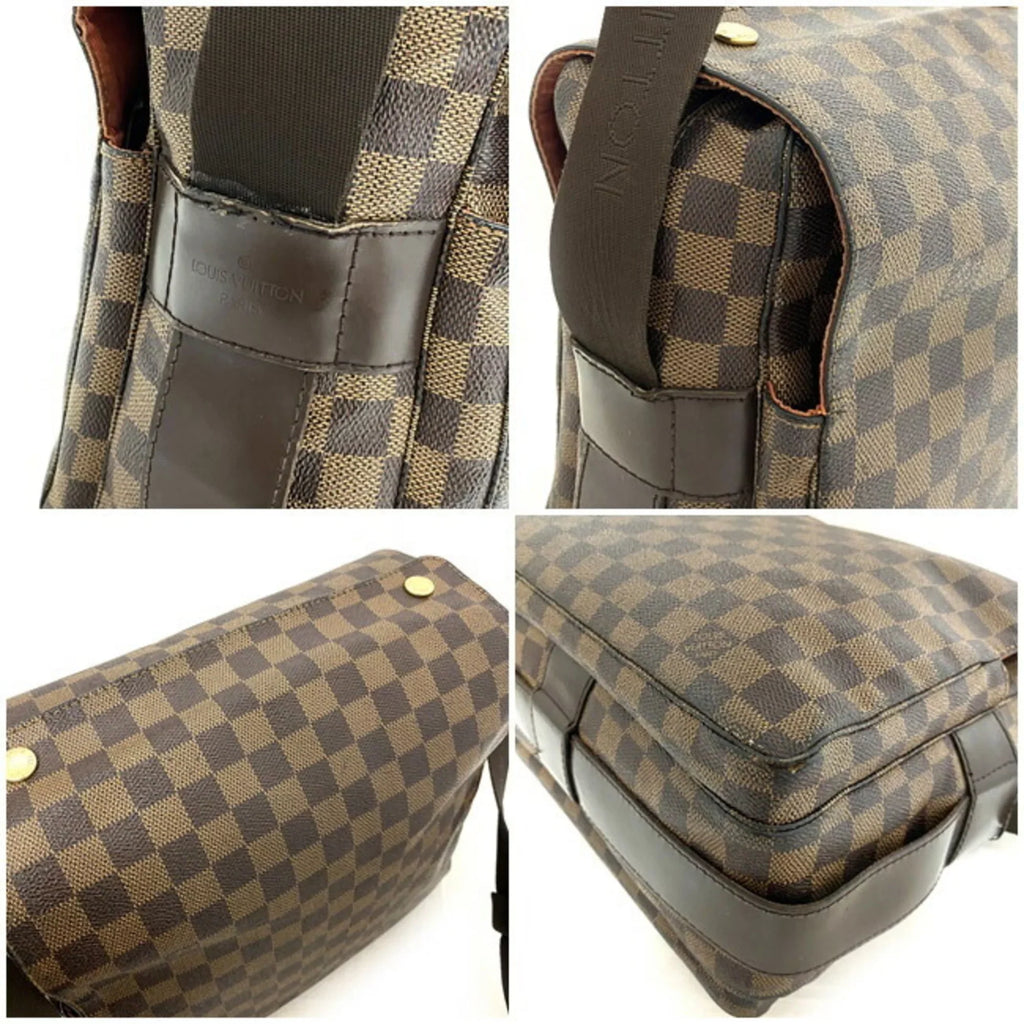 Pre-Owned Damier (Good) Vuitton Louis SR0055 Brown VUITTON Ebene Shoulder Bag N45255 LOUIS Naviglio