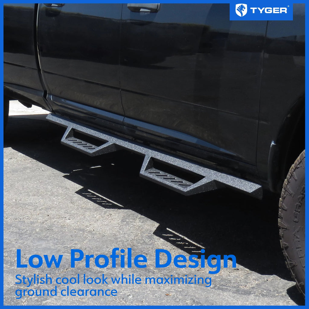 Cab Nerf Rail Crew | 3500; 2010-2024 Bars Ram 2019-2024 TG-LX3D82348 Classic Step Side | Step 2009-2018 Tyger Dodge 1500; 2500 with Board LanderX | Drop Auto Compatible Running