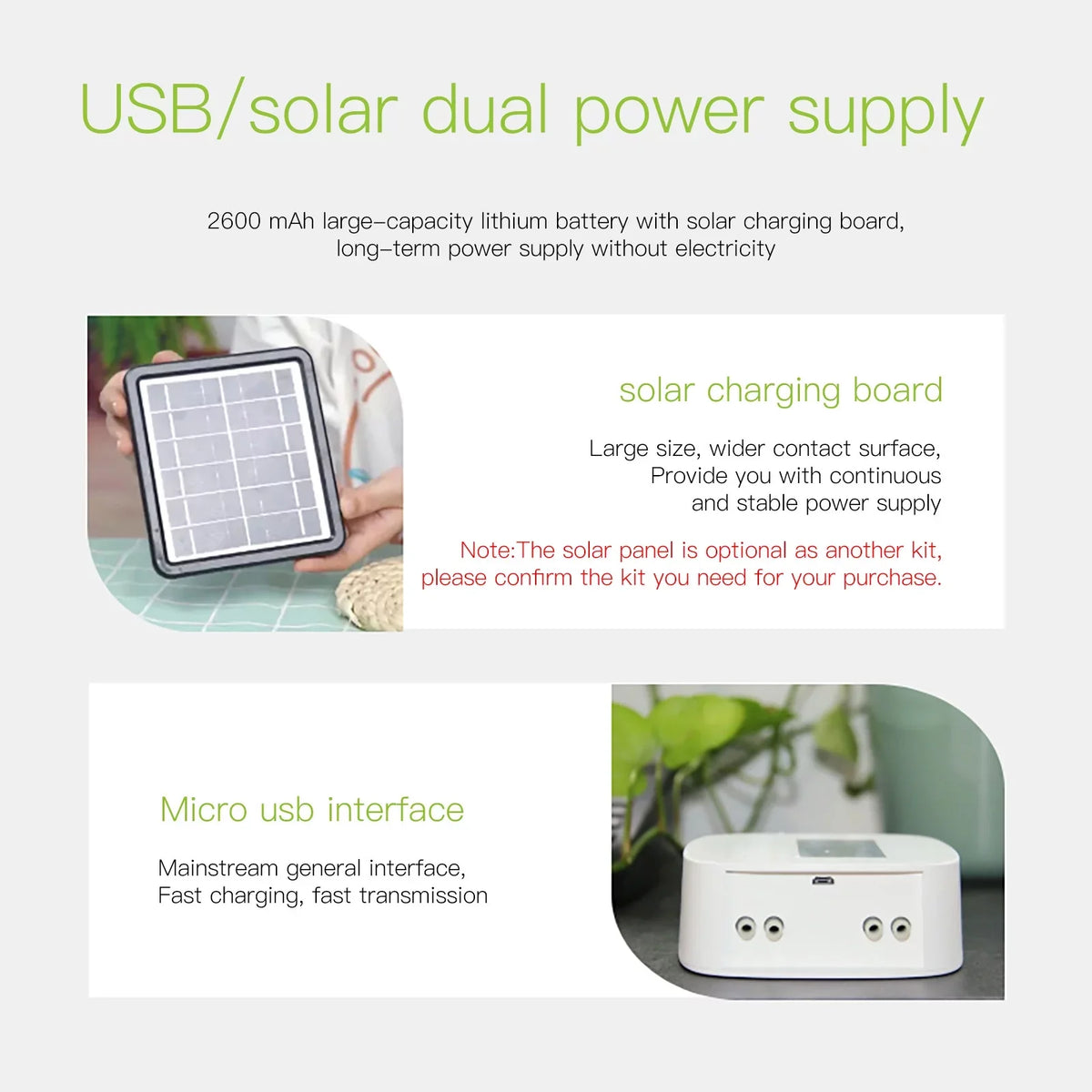 Built-in Charging Smart Time Manual Panel/ Solar System Arealer Compatible Watering Programmable Home USB Control with WiFi/ System Watering Battery Device Watering Voice/ Automatic for Dual Pump