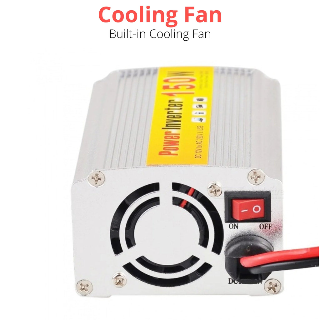 110V AC Socket Inverter Protection Cooling Charger to Fan/Overload Car Adapter Power DC 150W USB w/ Universal 12V