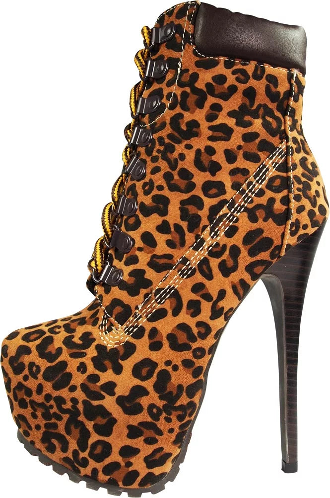 Breckelles Blazer-11 Women Leopard 39221-6.5B(M)US Boots