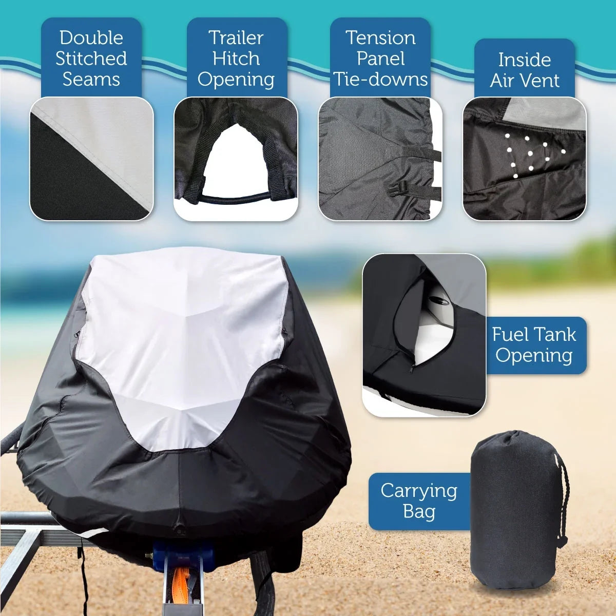 Jet Ski ZXi trailerable 1996-2003 Cover Ski of SUPER Seater top HEAVY-DUTY Boat PWC Jet the 1100 2 line Compatible Kawasaki for