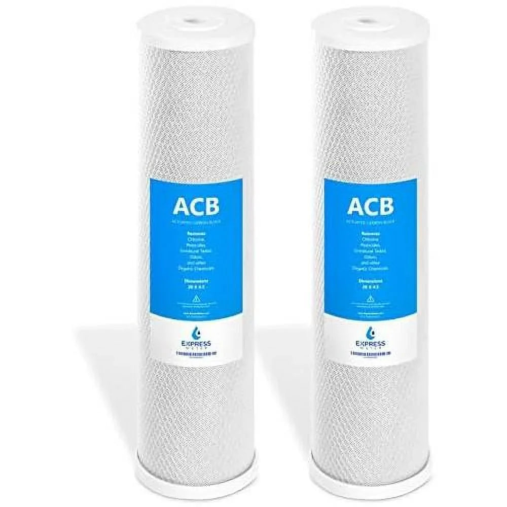 pack filter 5 micron activated water filter house capacity filter acb 2 inch 4.5” carbon block filter water large replacement filtration x whole water 20”