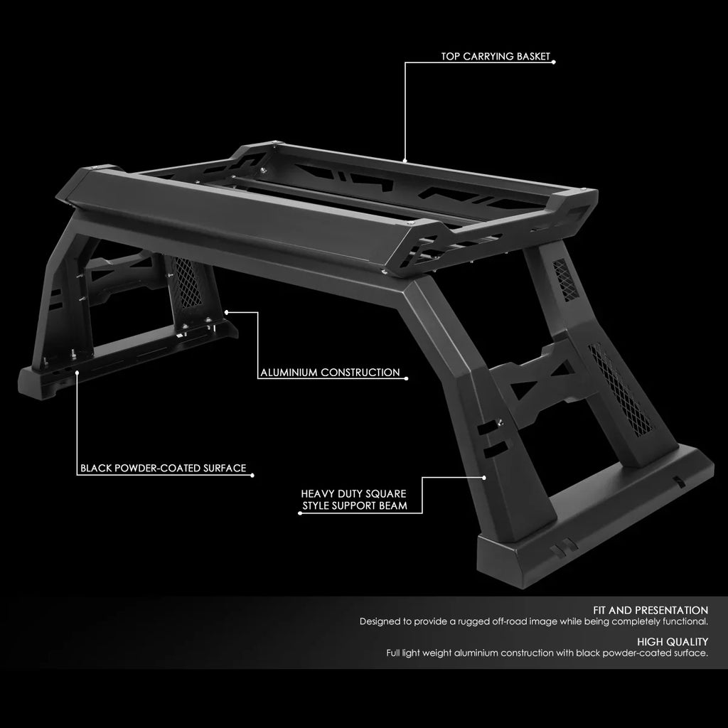 Style Box Motoring Toyota 2020 2005 Square Offroad Bed Tacoma Bar+Cargo TCRB-006 Roll to For Truck DNA