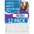 WICKED by 13 in Made - CLEAN & Air 12 AIRX - Furnace Pack 2200 18x20x1 to FILTERS MERV USA 9 of Rating, Comparable AIR. Filters 1500 Filter FPR MPR