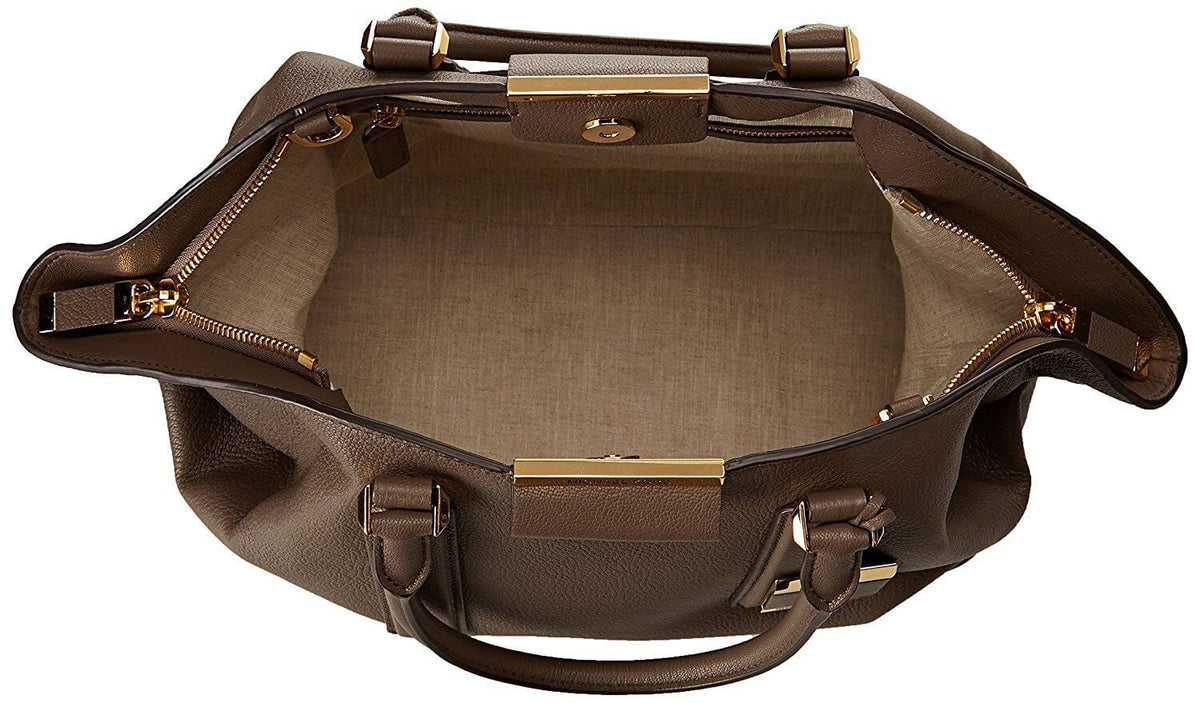 Large Shoulder Satchel Kors Lexi New Michael Elephant Bag Brown Leather