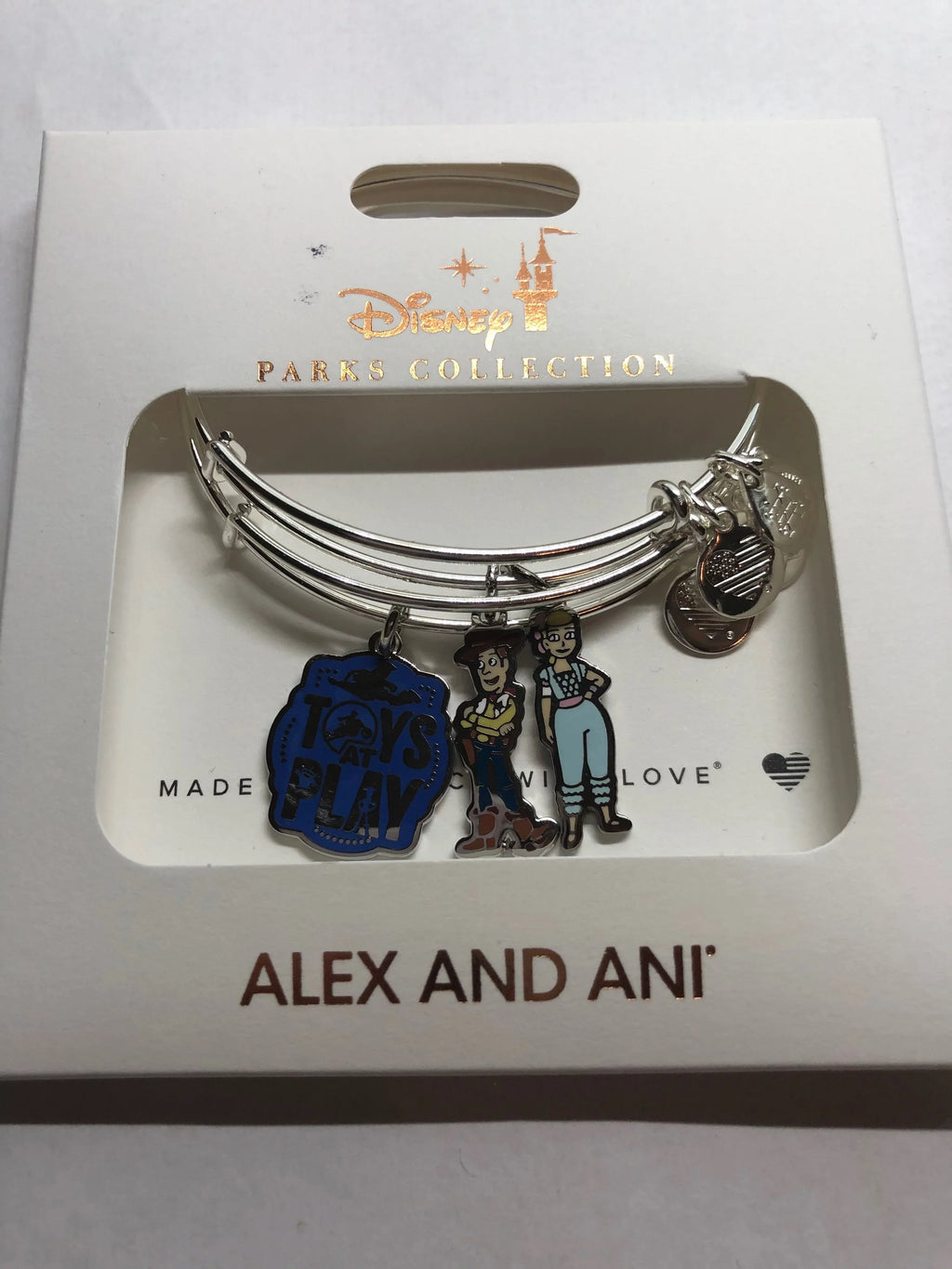 Woody Charm Bangle Story BoPeep Silver Ani Parks Alex Disney &amp; Bracelet Toy New