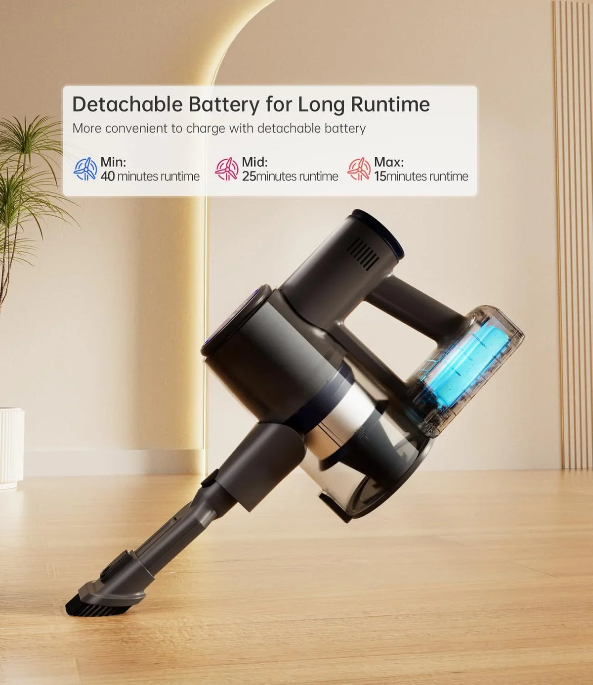 Stick Vacuum for Pet Cleaner Carpet, Home RunTime Floor Cordless Hair 28KPA, 50 Modes, Cleaners Vacuum with and 7 Cordless Vacuum Cleaner Mins Power Hardwood