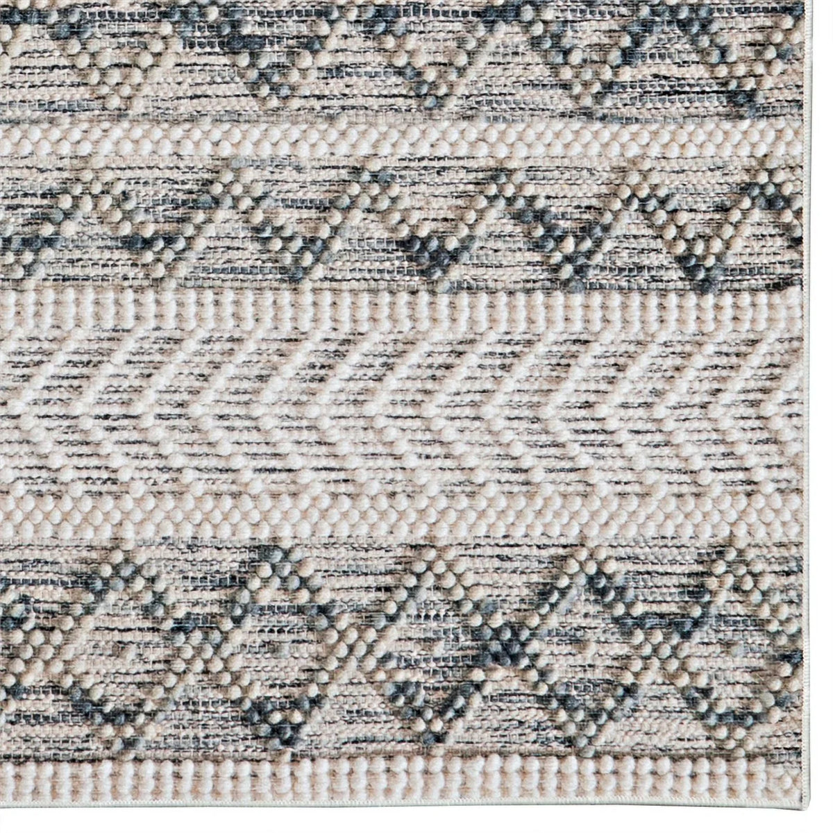 in Rug Linon 5' x Marion Cream 7' Macomb Polyester Area