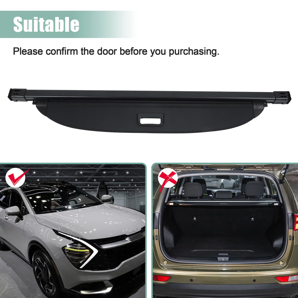 Cover Rear Retractable Bargains Cover for Set Sportage 2023 Unique Security Luggage Cargo Trunk Privacy Cover Kia 1