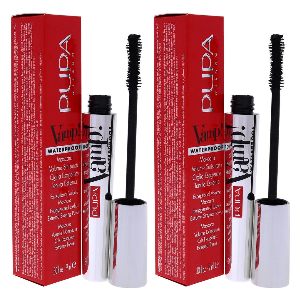 Mascara Extra Pupa of - 001 - oz Waterproof Vamp! 0.30 Milano Mascara Pack 2 -