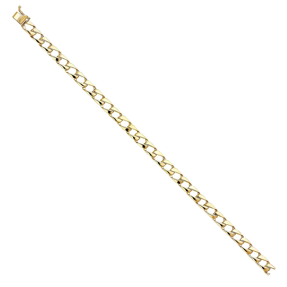 | 8" Chain 14k - Weight Men Gold Bracelets for Women 12 for Cuban | Men’s Elegant 14KY Link Gift Gold Yellow and Jewelry Bracelet |