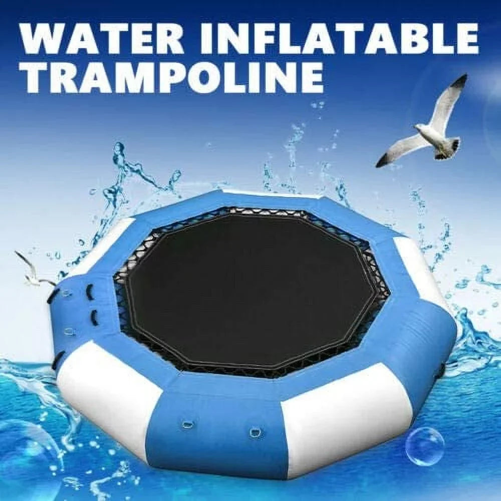 Platform Jump Miumaeov Trampoline Inflatable Swimming Ring 880lb Jump Floated 400kg/ Bouncer Beach 17Ft Pool Water Float