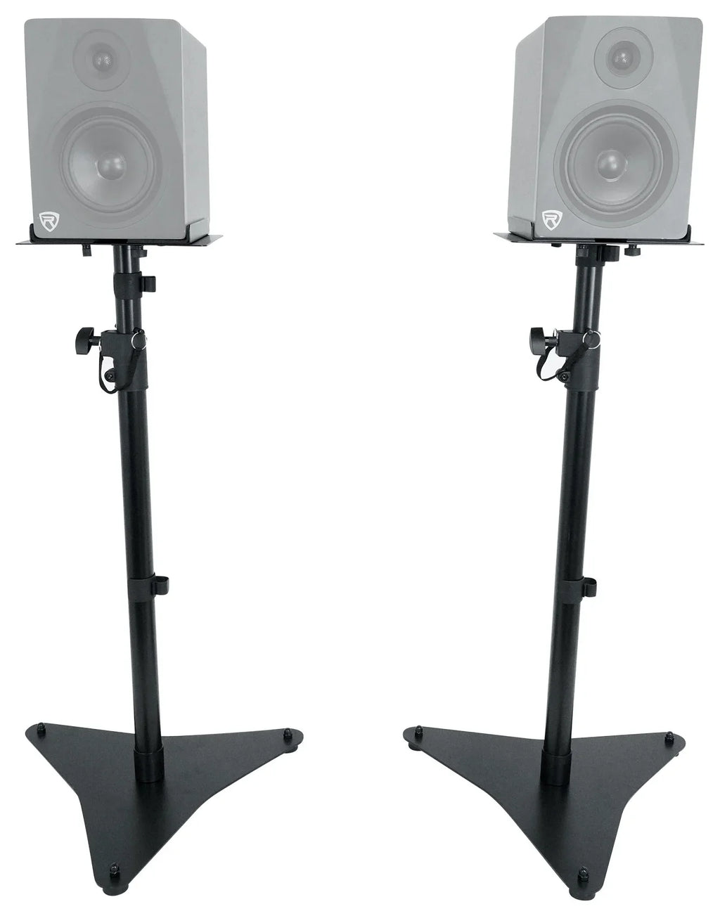 Monitor Speaker RVSM5 Stands Studio Bookshelf Rockville Pair w/Adjustable Height